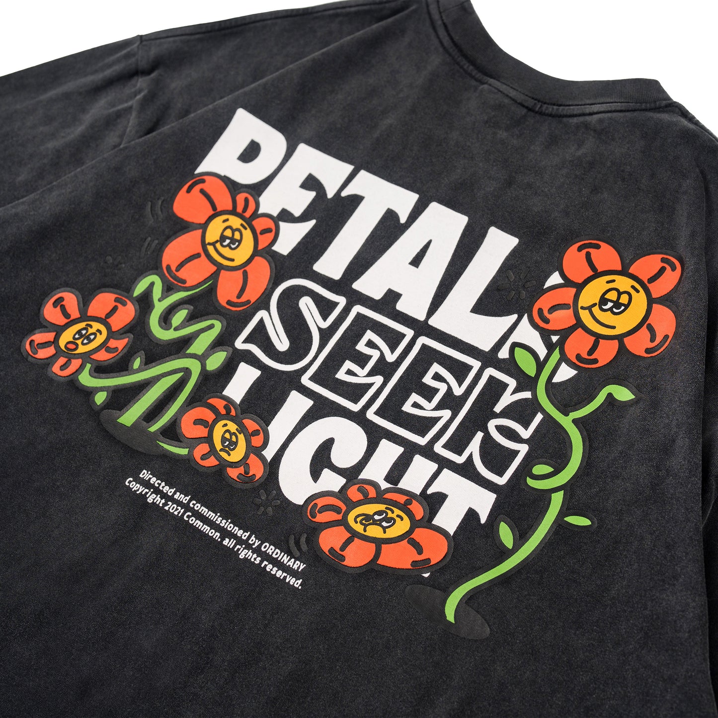 🐳 ORDINARY 水洗趣味花朵短TEE