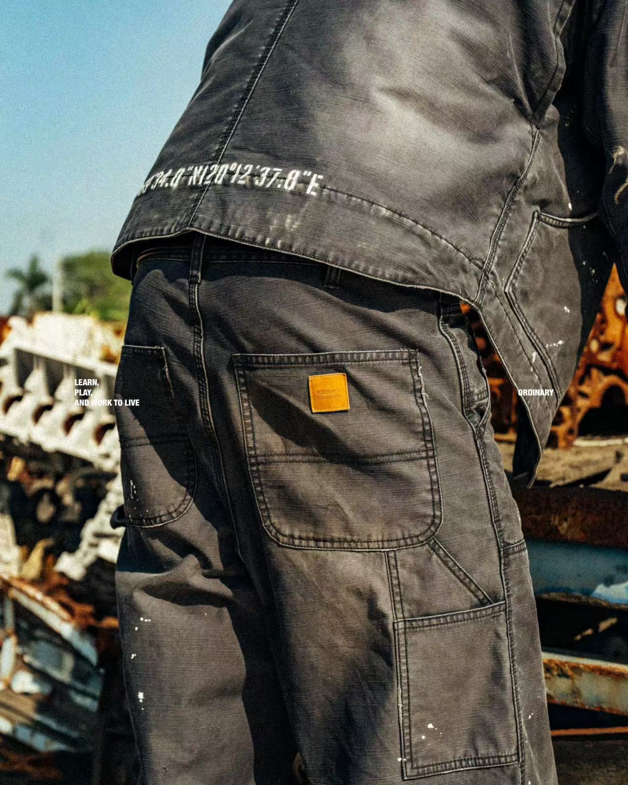 ORDINARY DISTRESSED PAINT SPLATTER PANTS