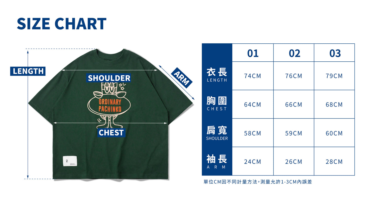 ORDINARY 老虎機噴漆人短tee
