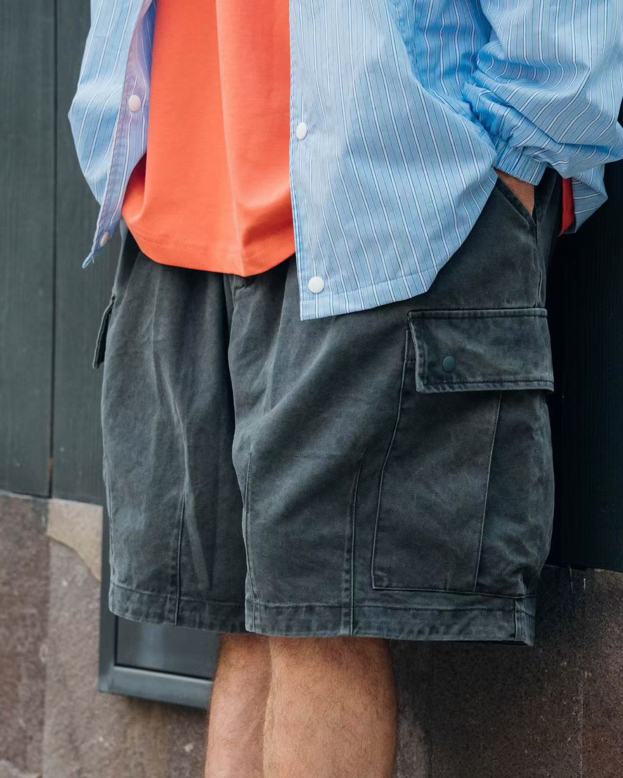 ORDINARY WASHED UTILITY CARGO SHORTS