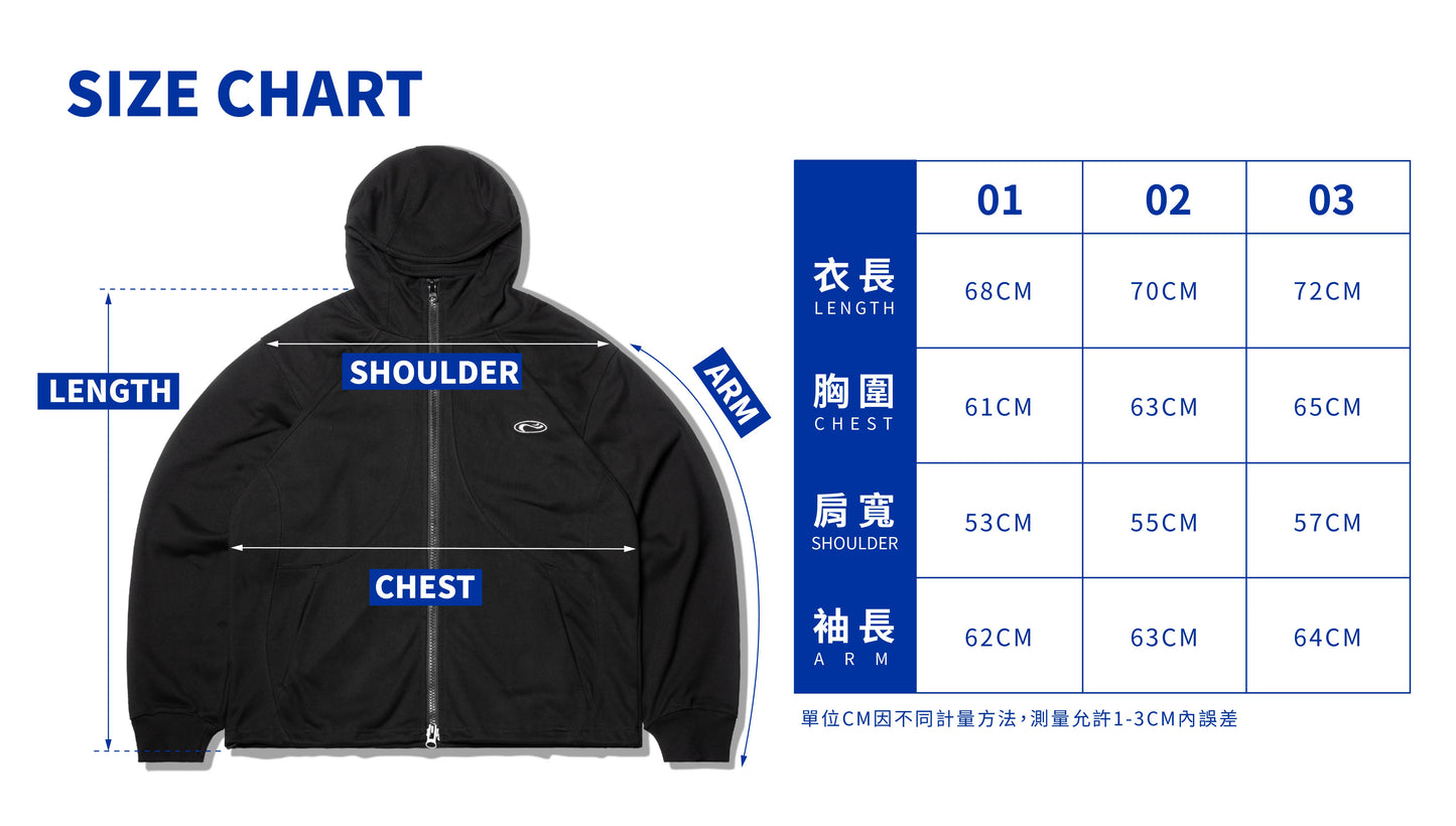 ORDINARY 可收納面罩拼接外套