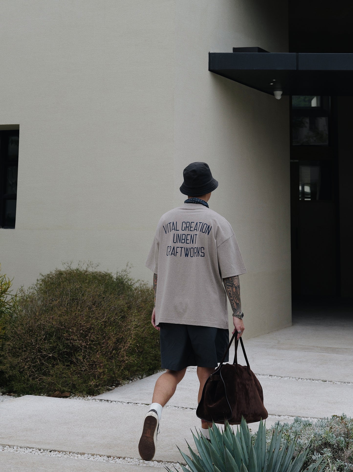 UNBENT 25SS 撞色字母短Tee