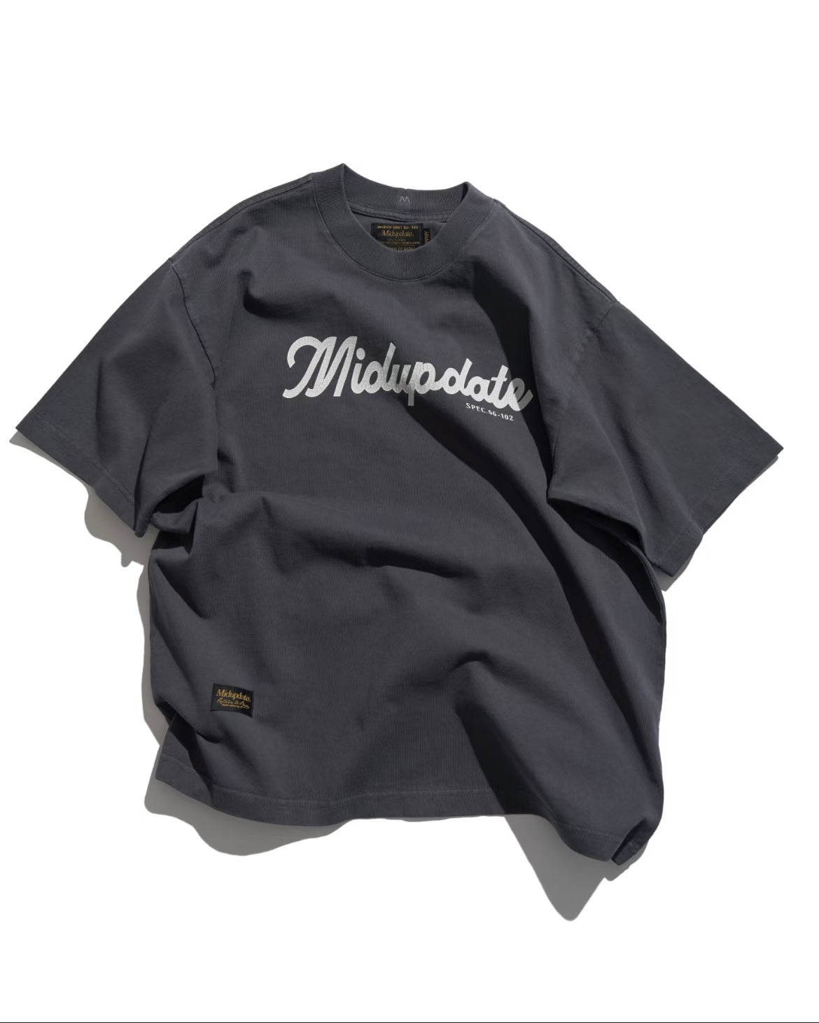 MUD 水洗字母短Tee