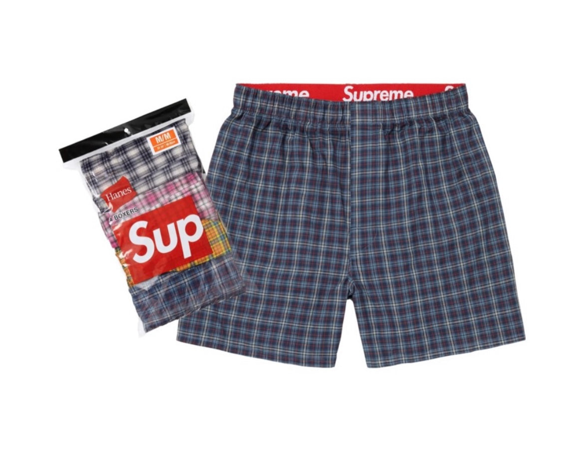 Supreme FW26 Hanes Plaid Boxers (4 Pack)