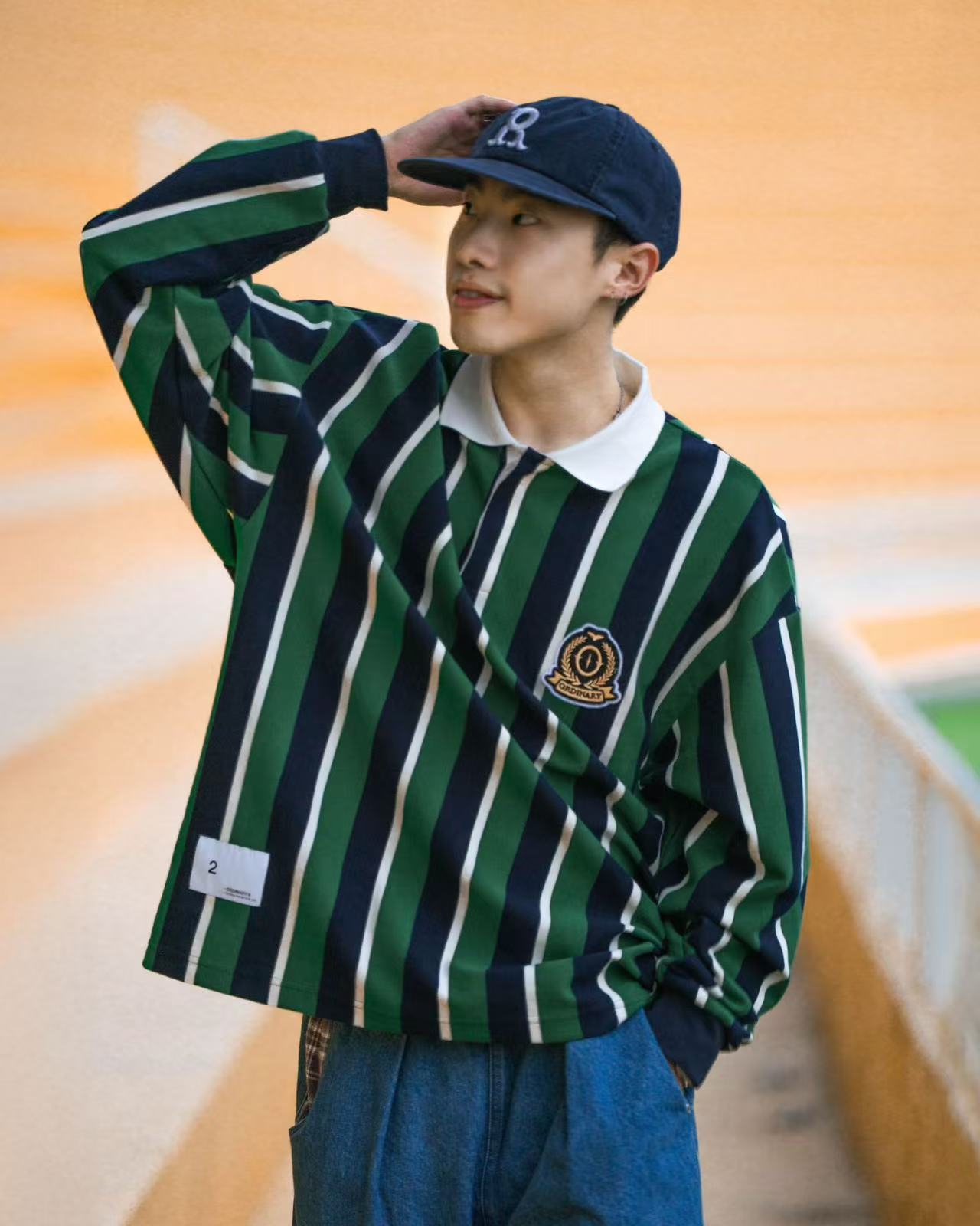 ORDINARY 復古學院條紋POLO衫