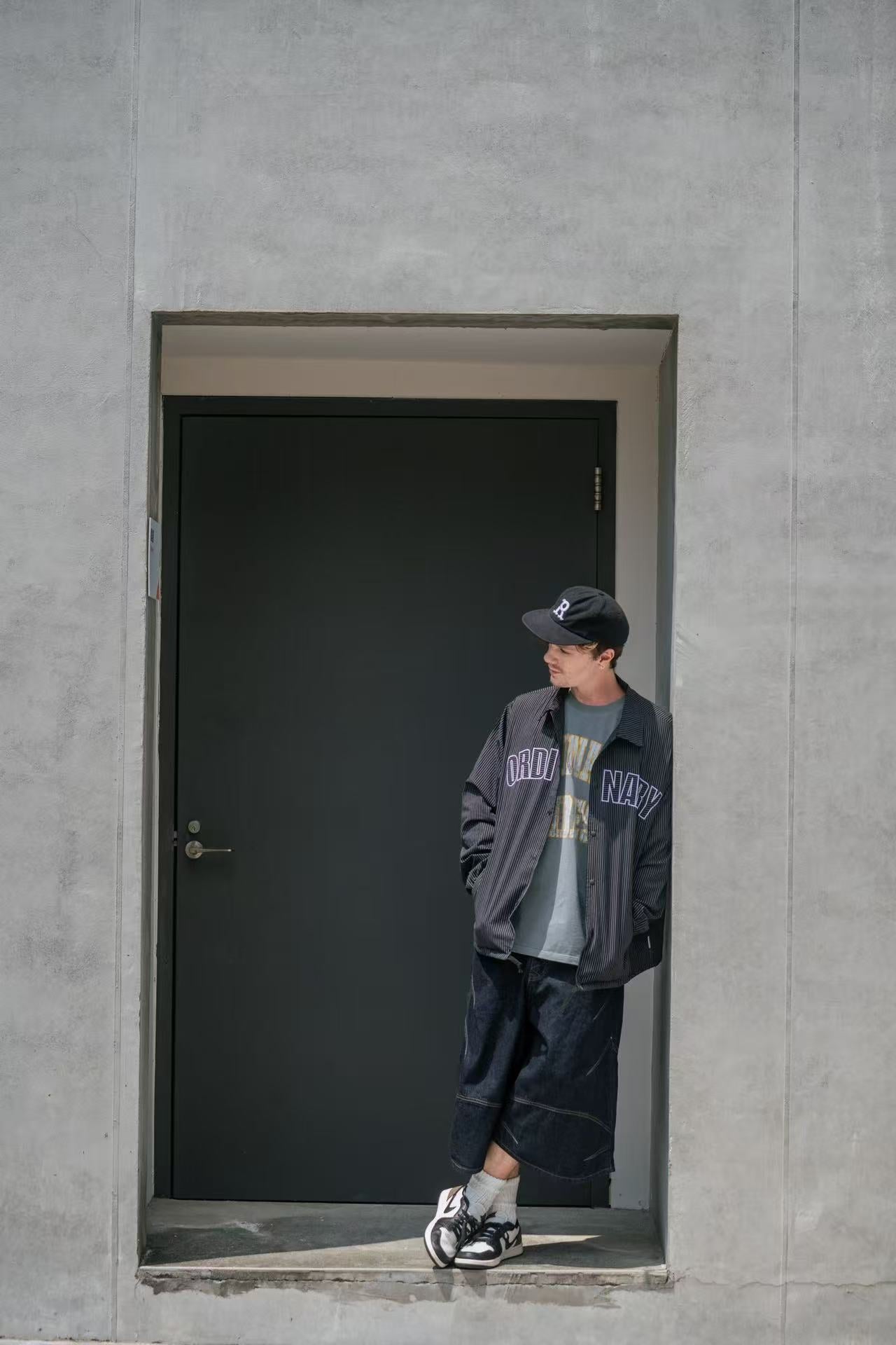 ORDINARY 條紋教練外套