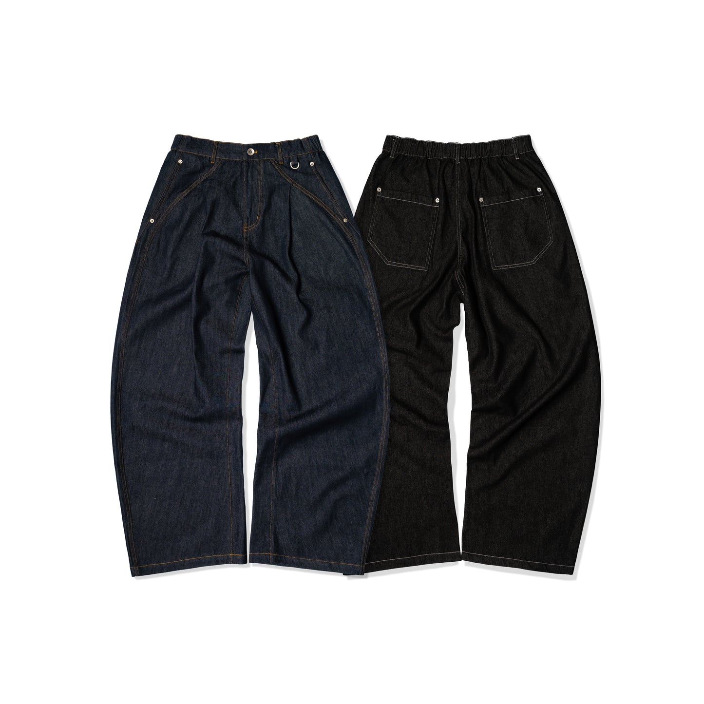 ORDINARY 原色丹寧弧度牛仔褲