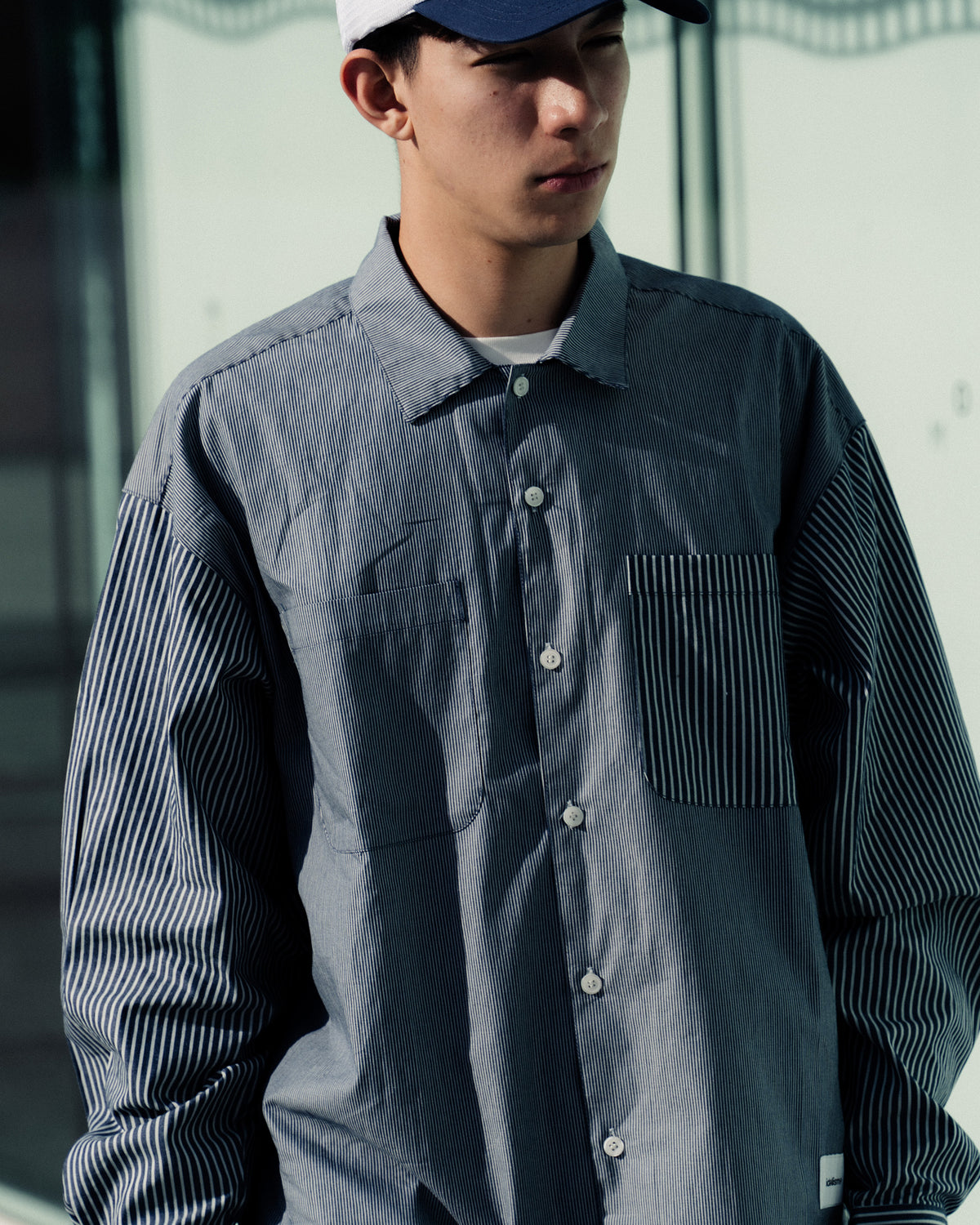 IDE Patchwork Shirt條紋襯衫