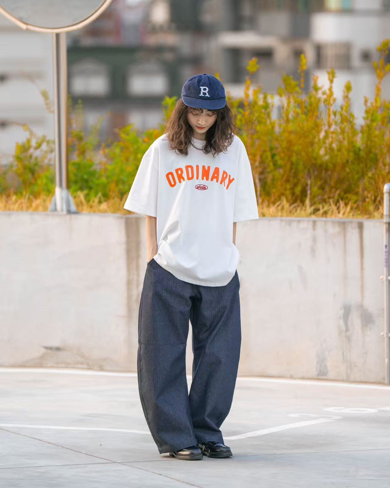 ORDINARY 美式復古鯨魚logo短Tee