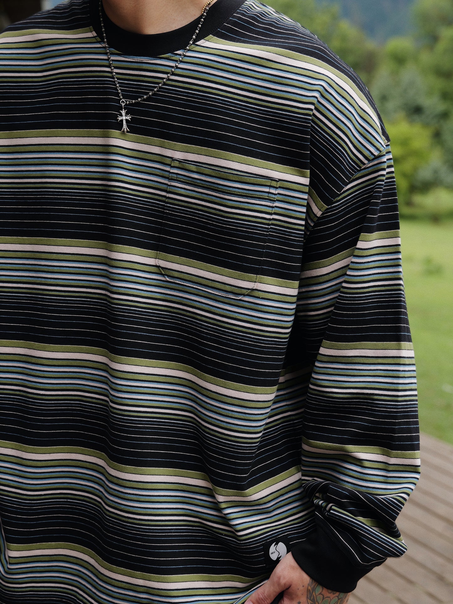 UNBENT 25AW 間條長Tee