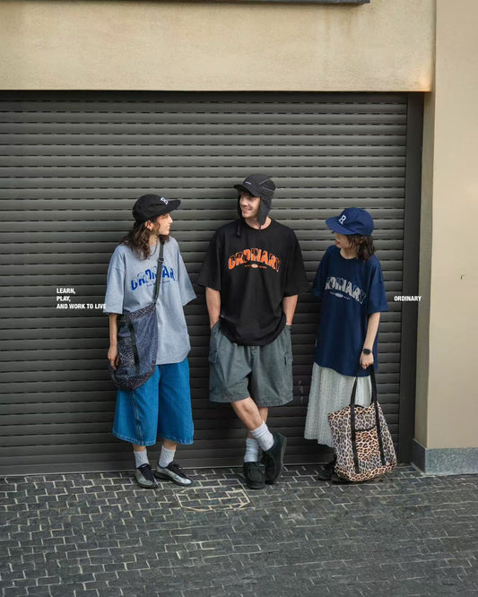 ORDINARY 破壞貼布拱形短Tee