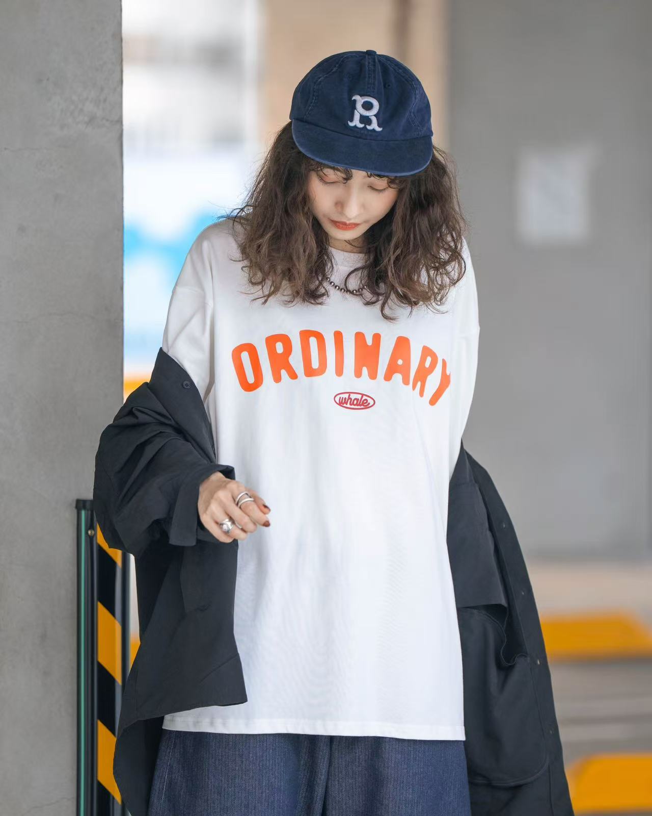 ORDINARY 美式復古鯨魚logo短Tee