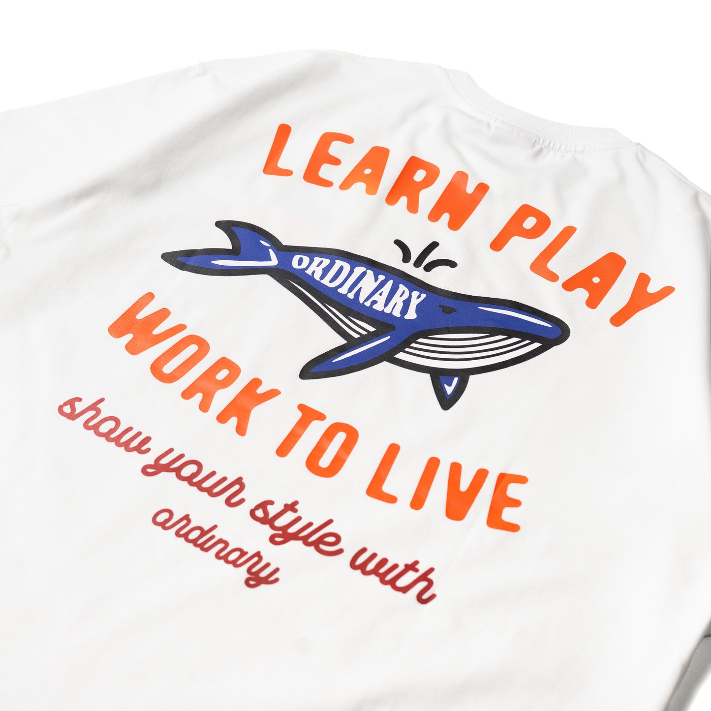 ORDINARY 美式復古鯨魚logo短Tee