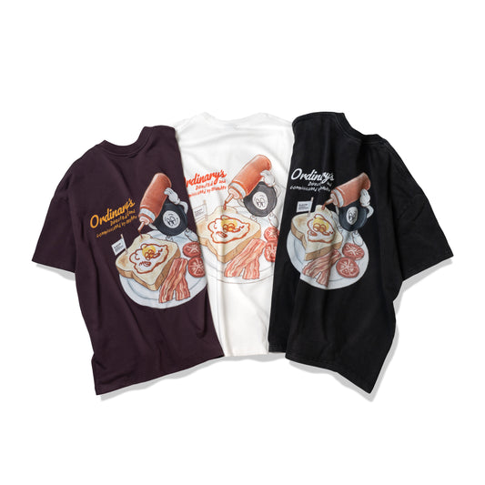 ORDINARY 卡通早餐短Tee