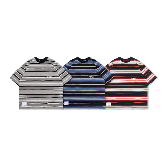 ORDINARY 漸層彩虹口袋間條Tee