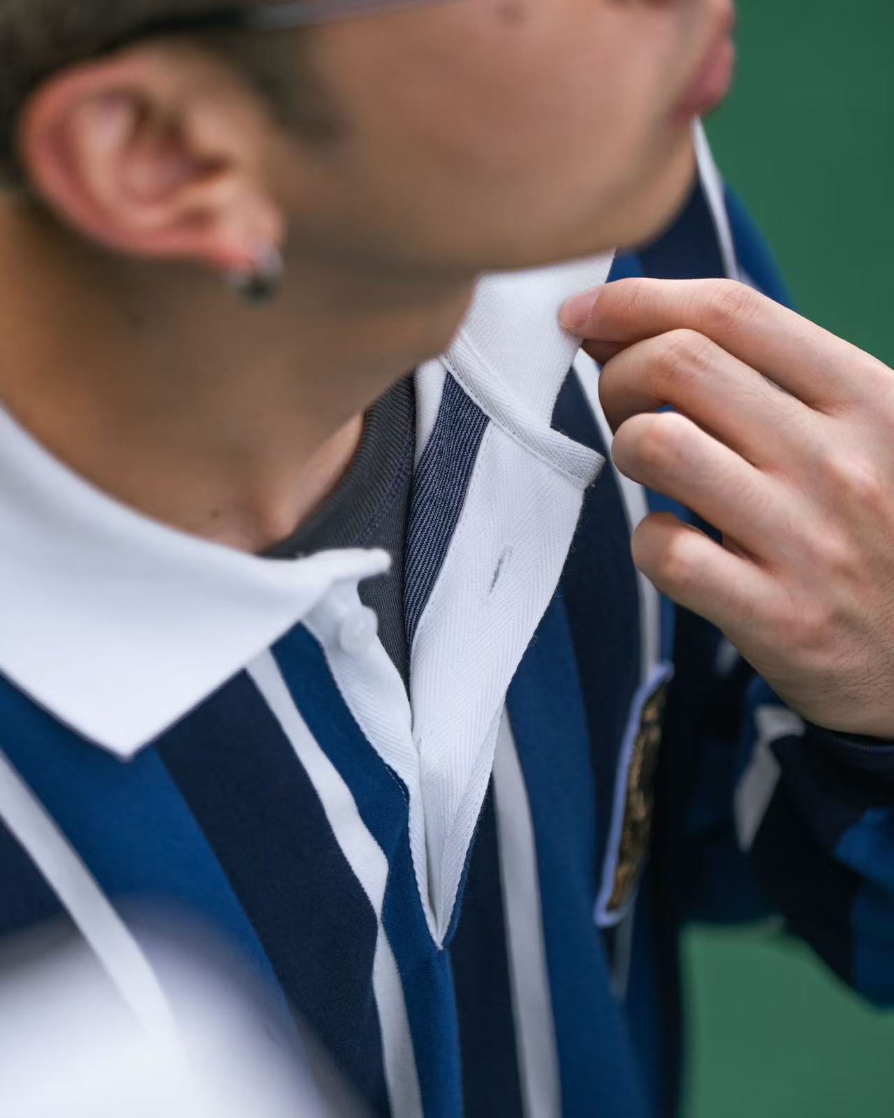 ORDINARY 復古學院條紋POLO衫