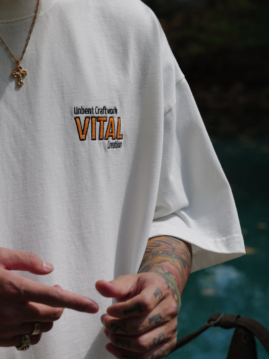 UNBENT 25SS VITAL撞色字短Tee