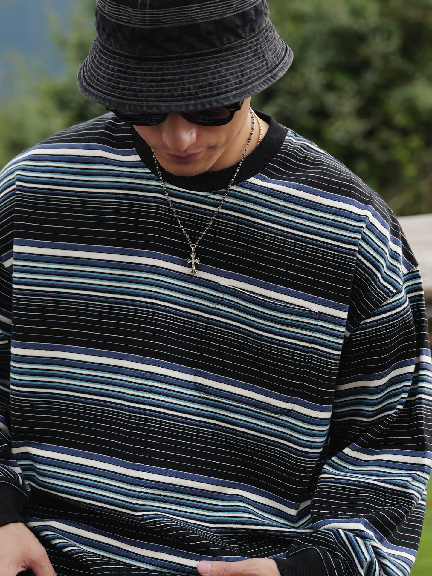 UNBENT 25AW 間條長Tee