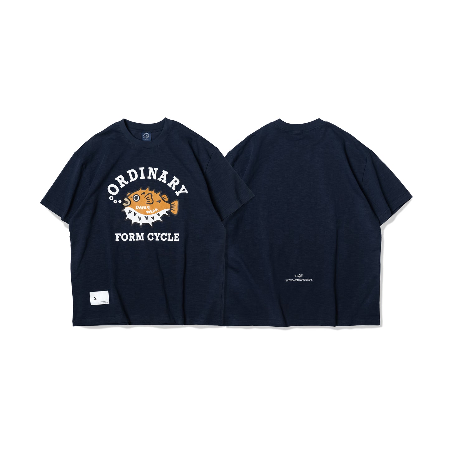 ORDINARY 美式河豚竹節棉短Tee