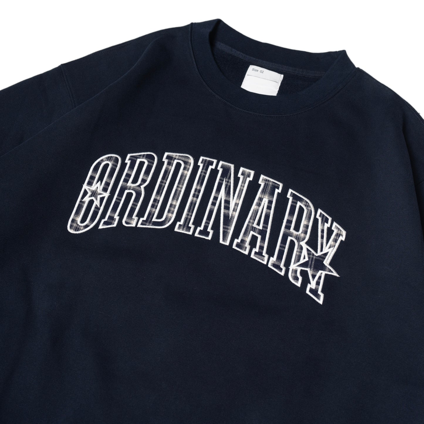 ORDINARY 格紋星貼布衛衣