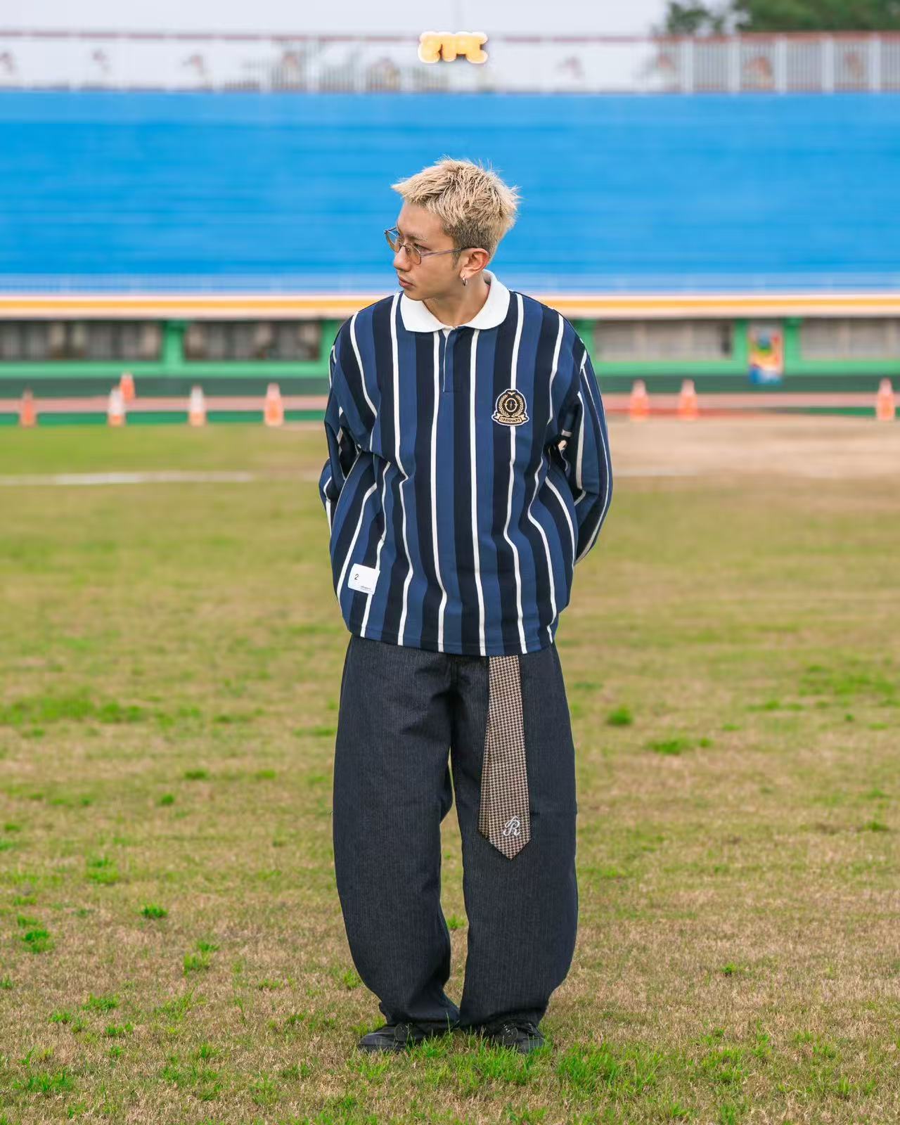 ORDINARY 復古學院條紋POLO衫