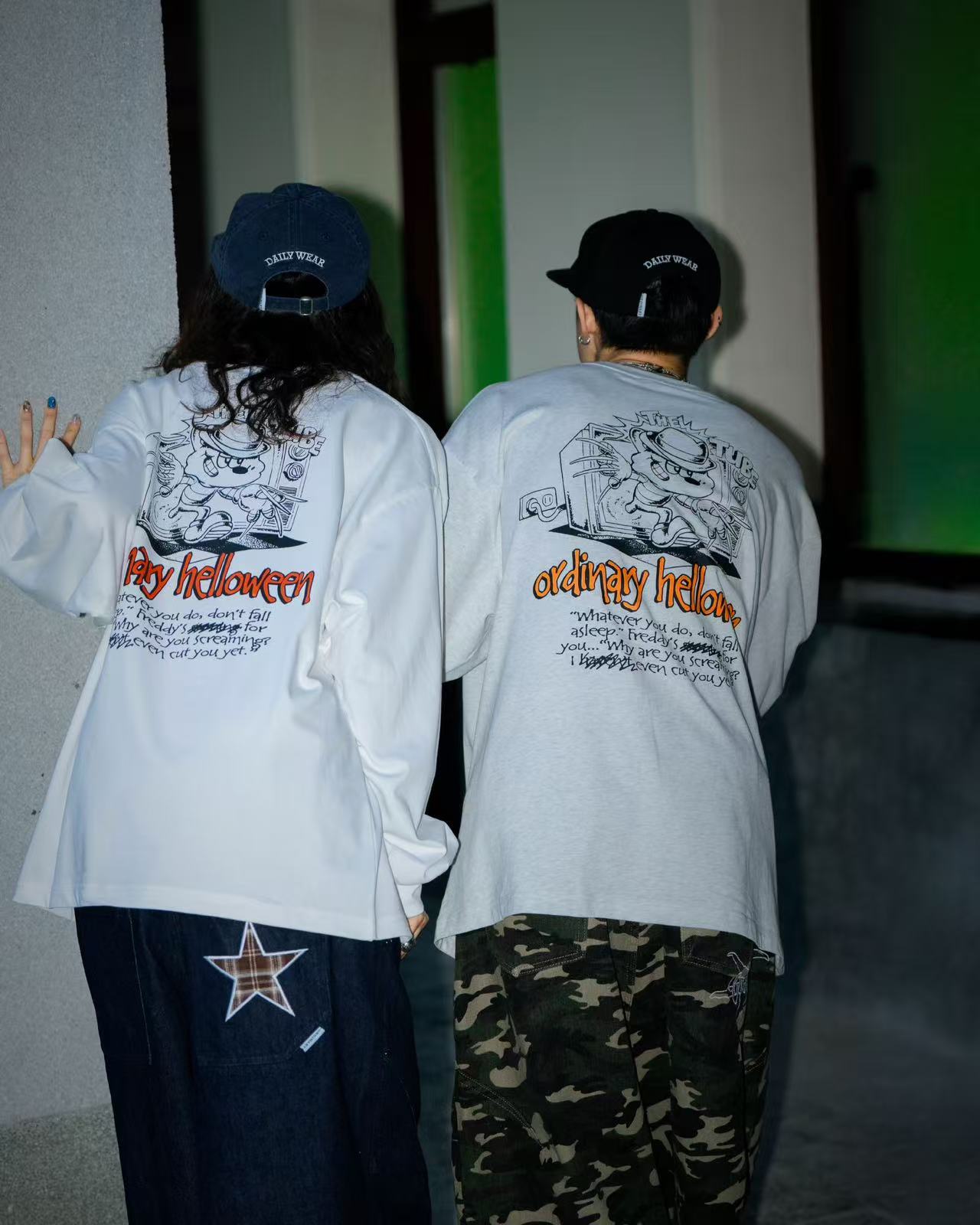 ORDINARY 美式驚慄電影插畫長Tee