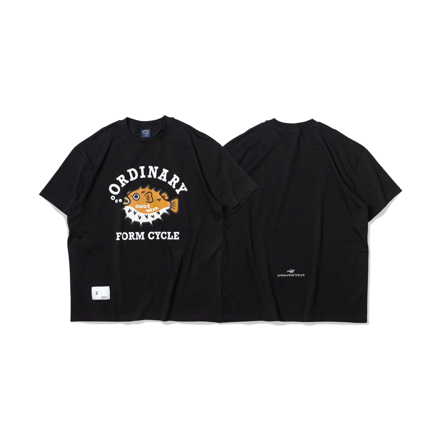 ORDINARY 美式河豚竹節棉短Tee
