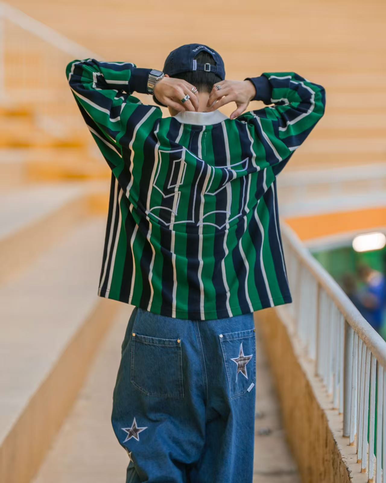 ORDINARY 復古學院條紋POLO衫