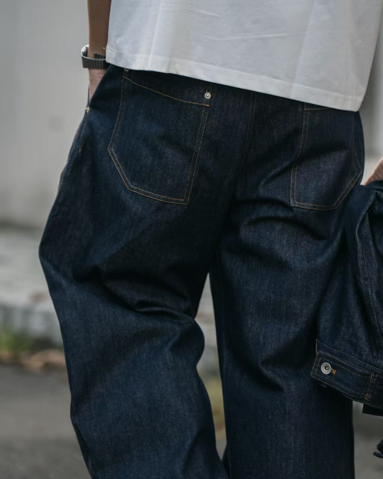 ORDINARY 原色丹寧弧度牛仔褲