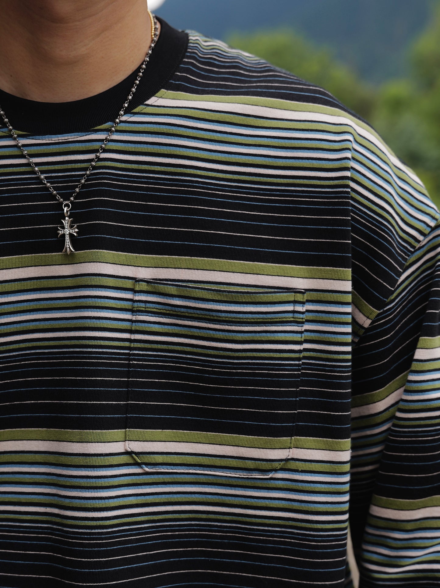 UNBENT 25AW 間條長Tee