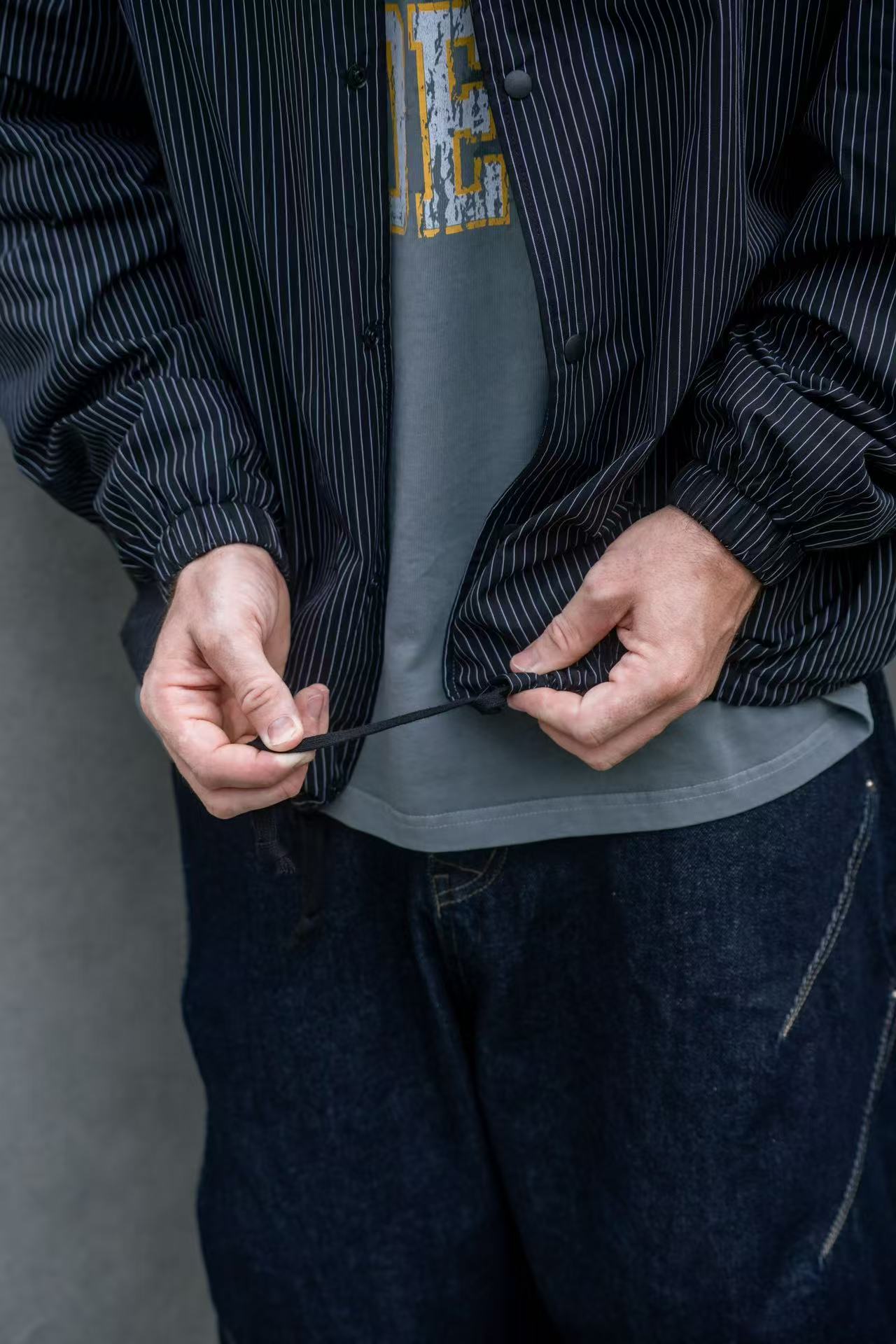 ORDINARY 條紋教練外套