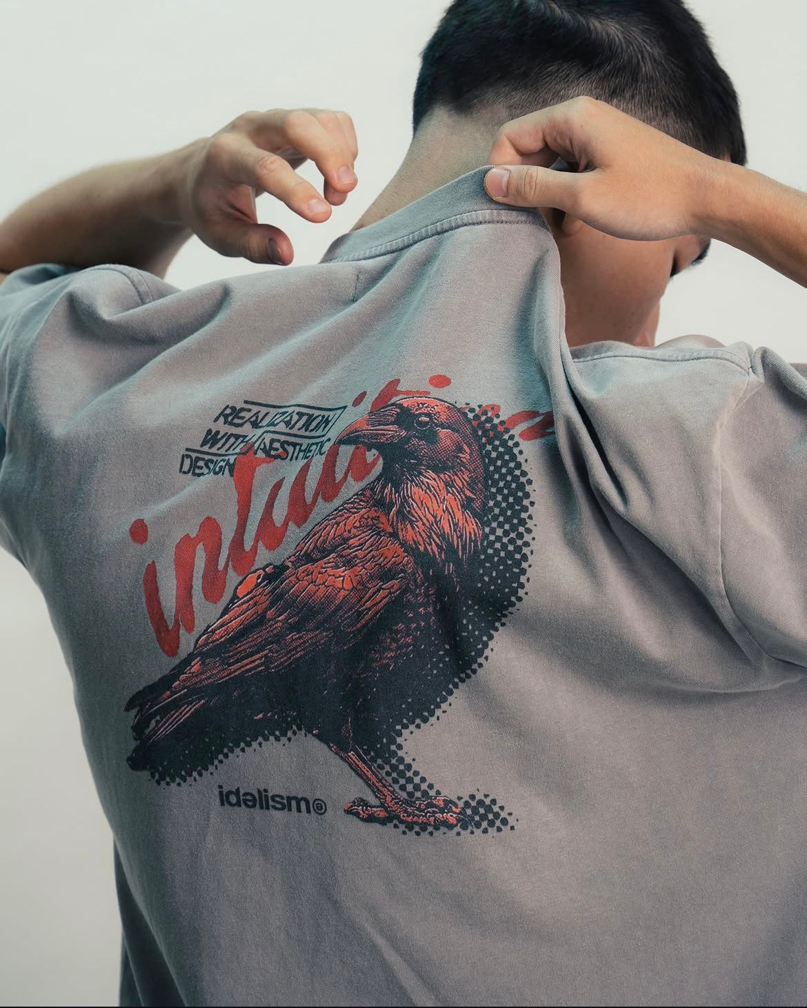 IDE Crow Wash Tee/烏鴉水洗短Tee