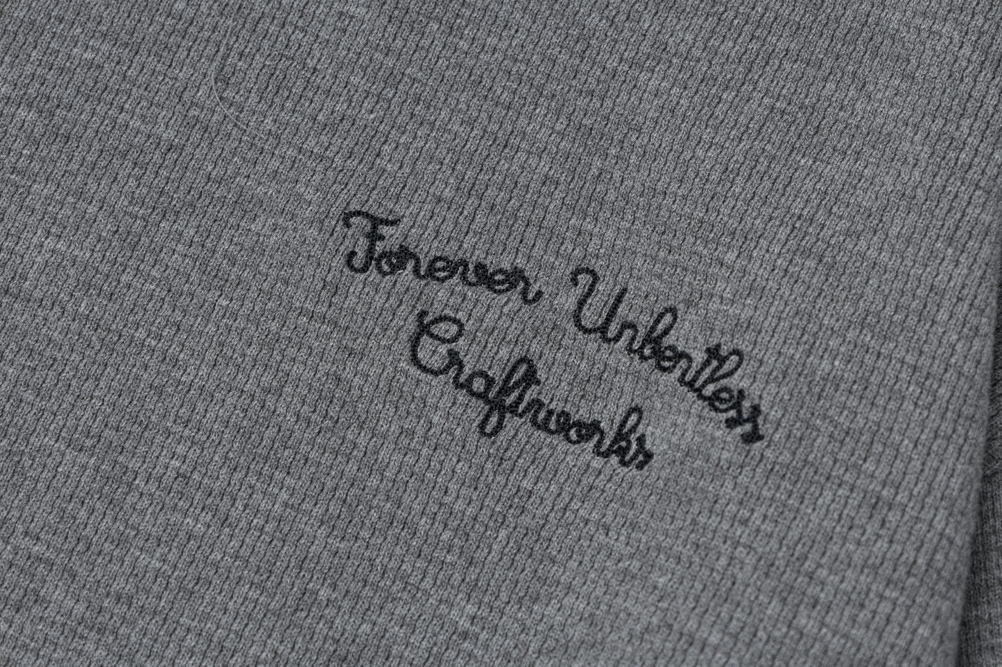 UNBENT 25AW 刺繡華夫格圓領衛衣