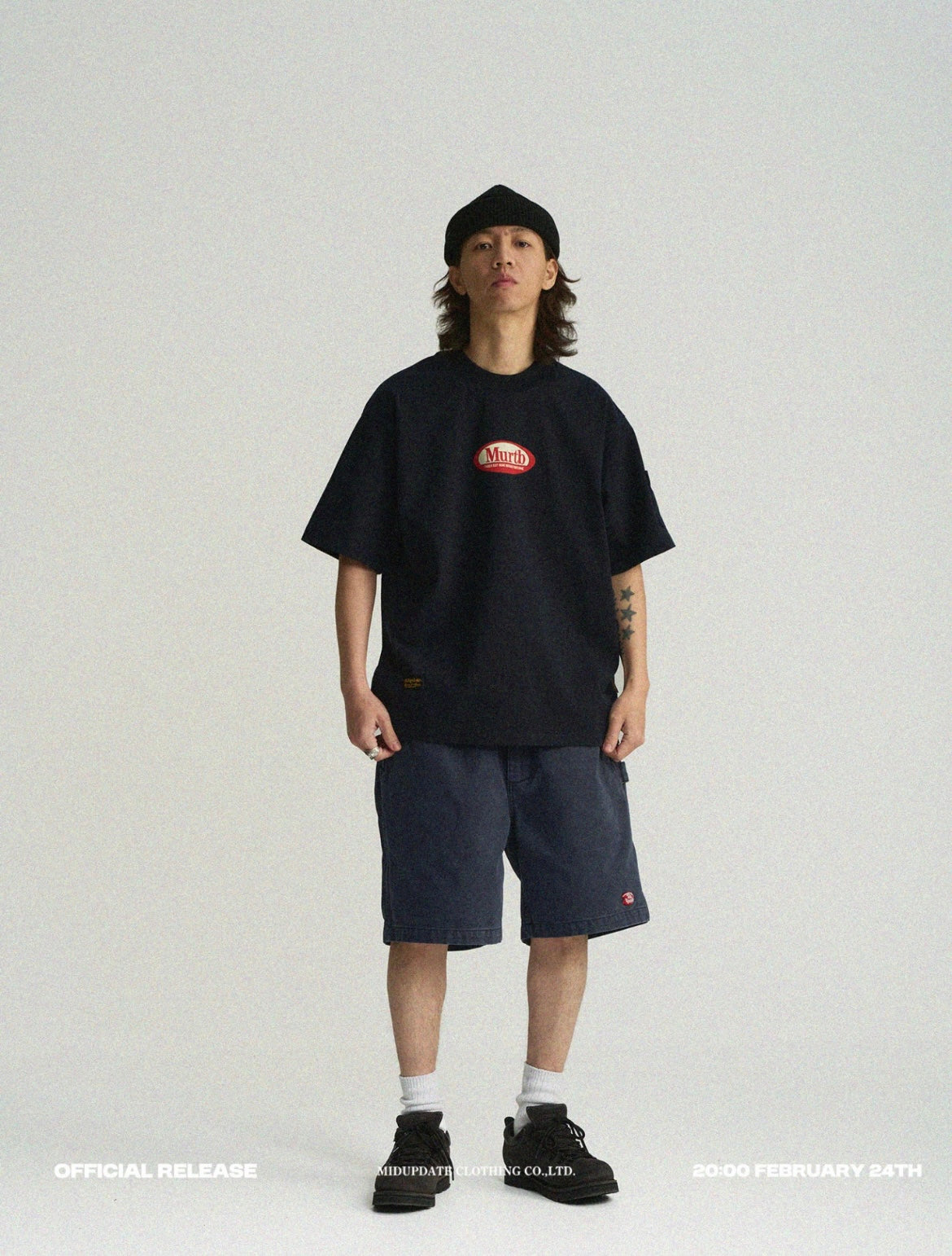 MUD 撞色logo短Tee