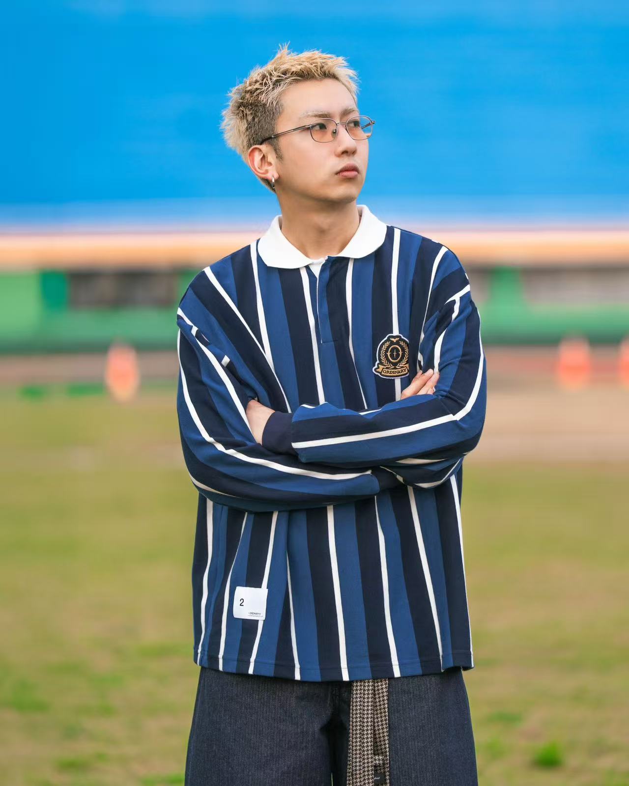 ORDINARY 復古學院條紋POLO衫