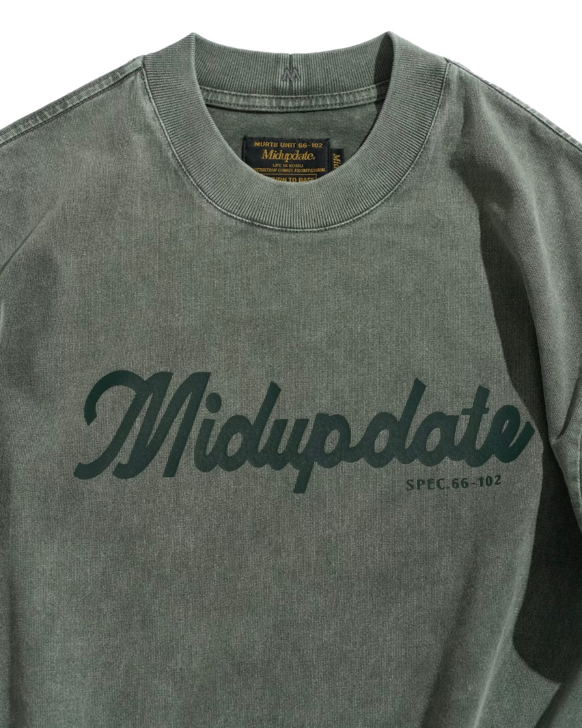 MUD 水洗字母短Tee
