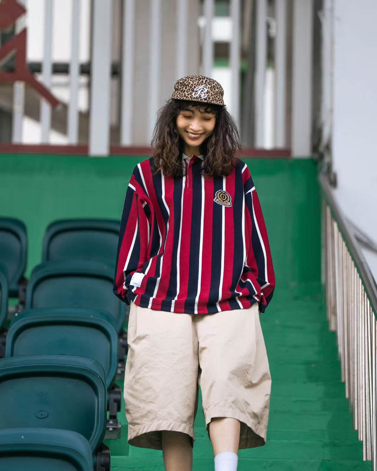 ORDINARY 復古學院條紋POLO衫