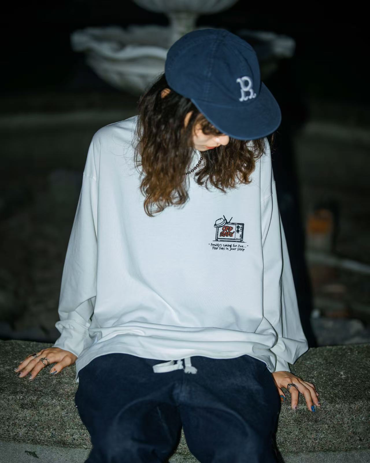 ORDINARY 美式驚慄電影插畫長Tee