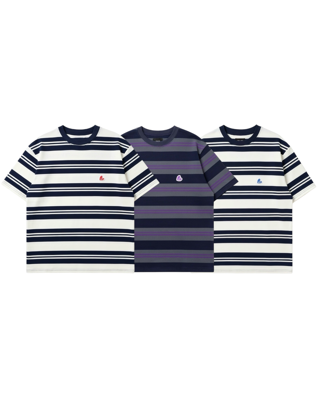 LACOZZY Heart Patch Stripe Tee 💕