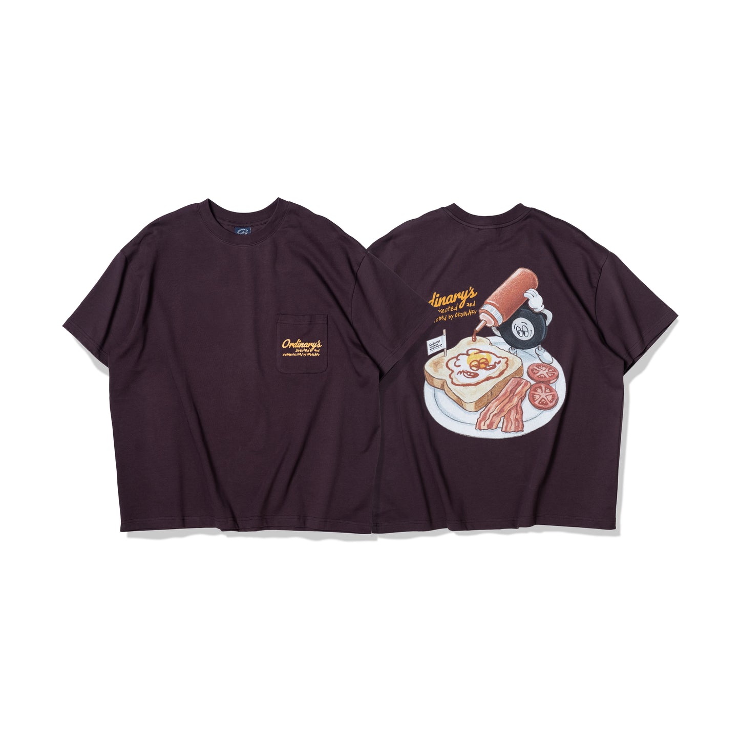 ORDINARY 卡通早餐短Tee