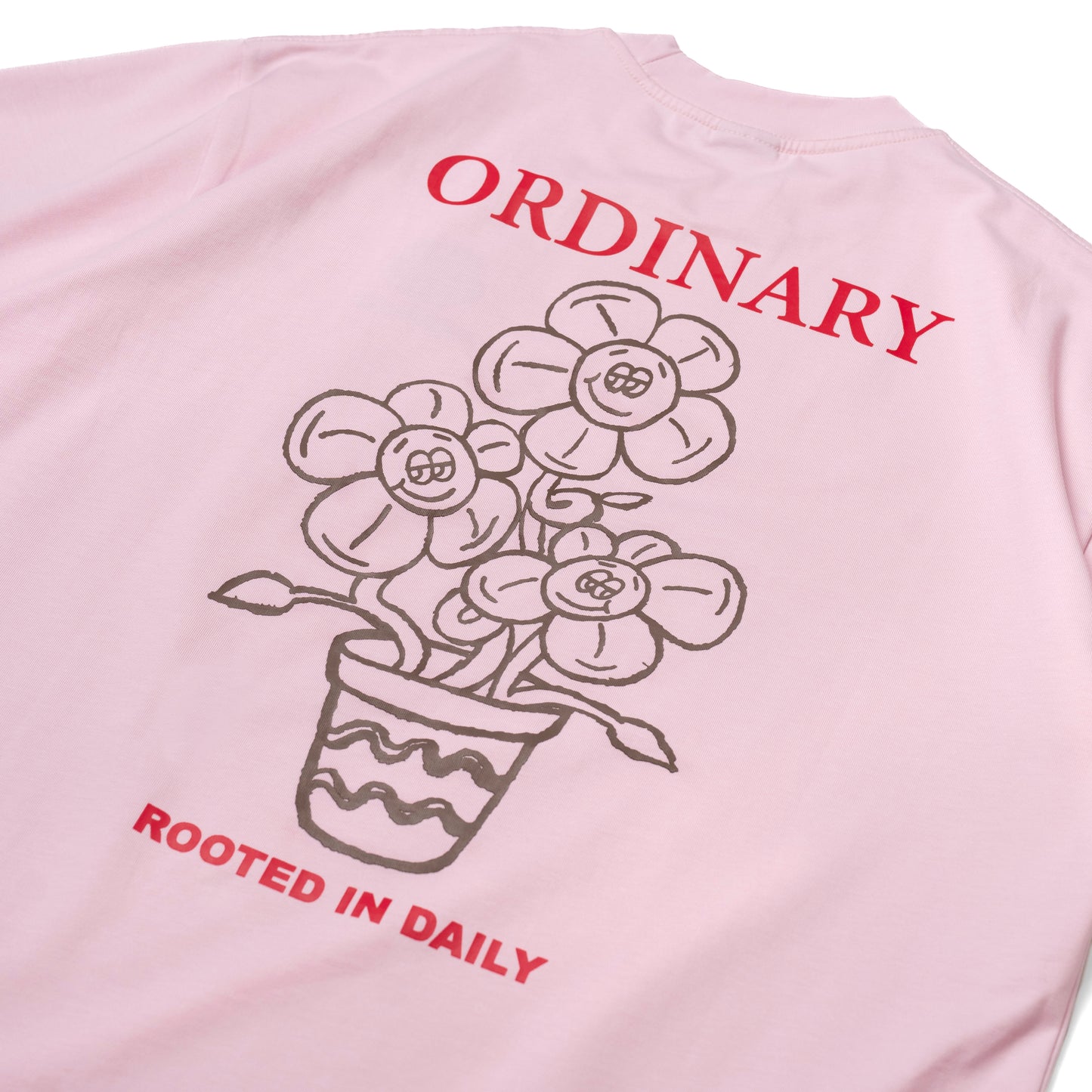 ORDINARY 手繪花朵塗鴉短Tee