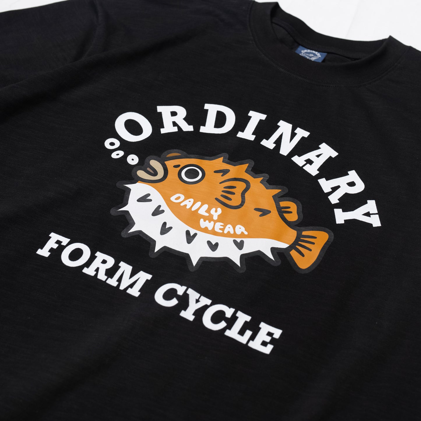 ORDINARY 美式河豚竹節棉短Tee