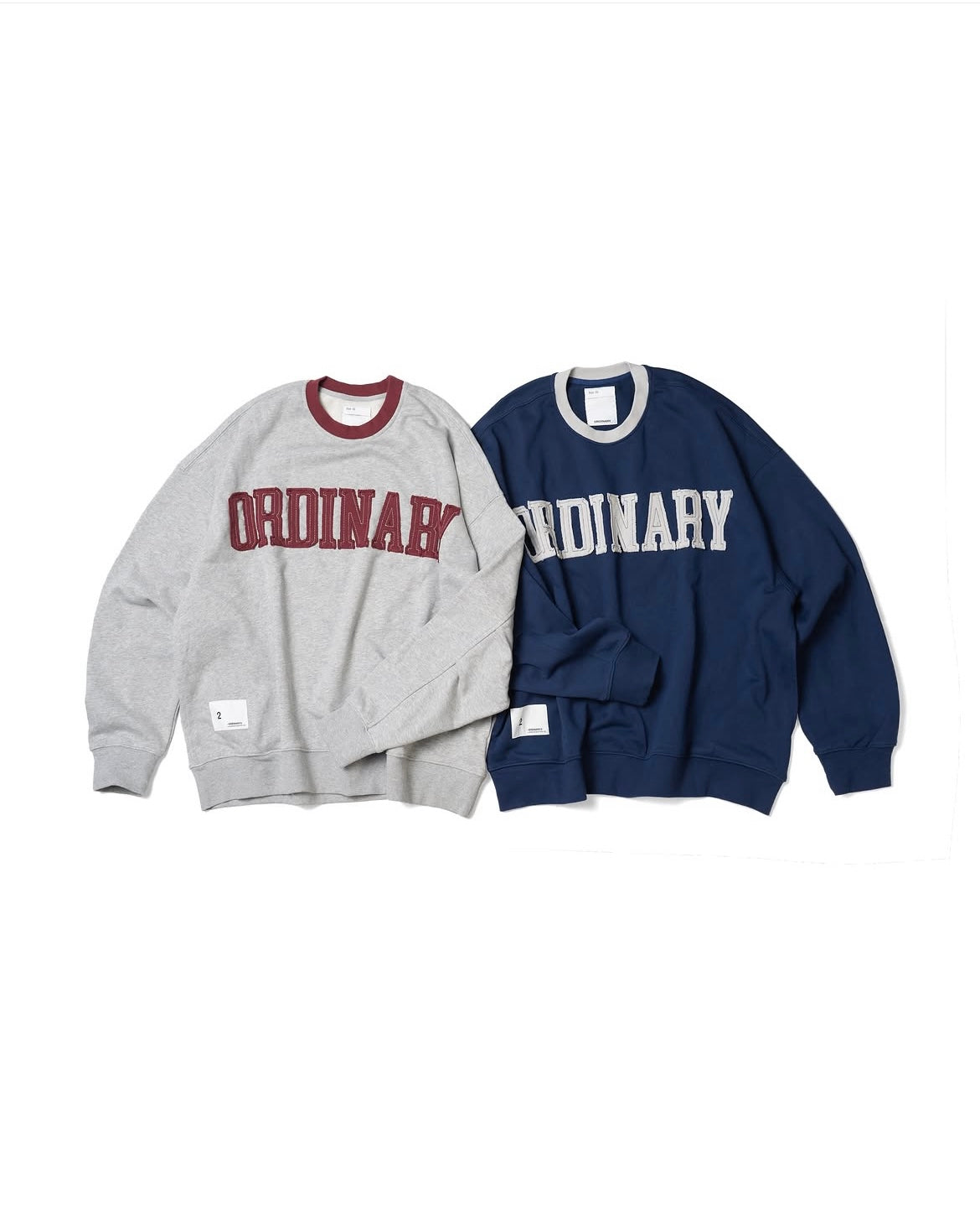 ORDINARY 水洗滾邊貼布LOGO衛衣