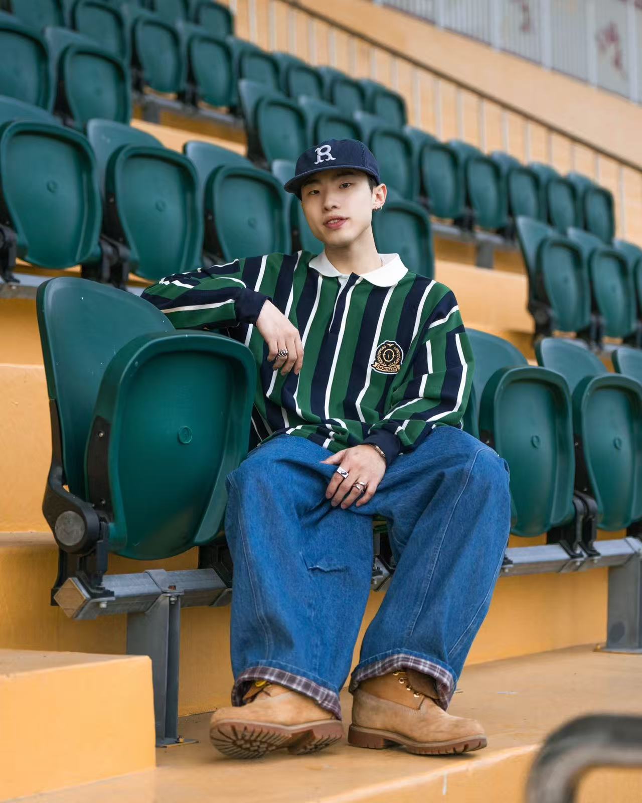 ORDINARY 復古學院條紋POLO衫