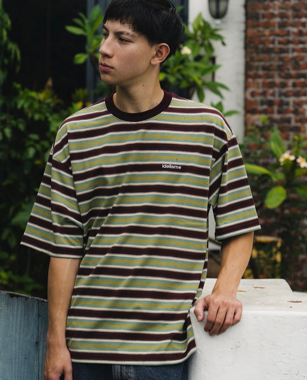 IDE Gradient Tee/漸層條紋短上衣