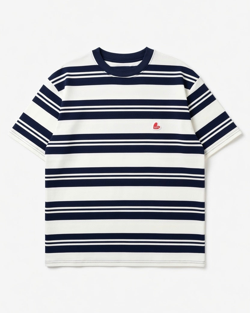 LACOZZY Heart Patch Stripe Tee 💕