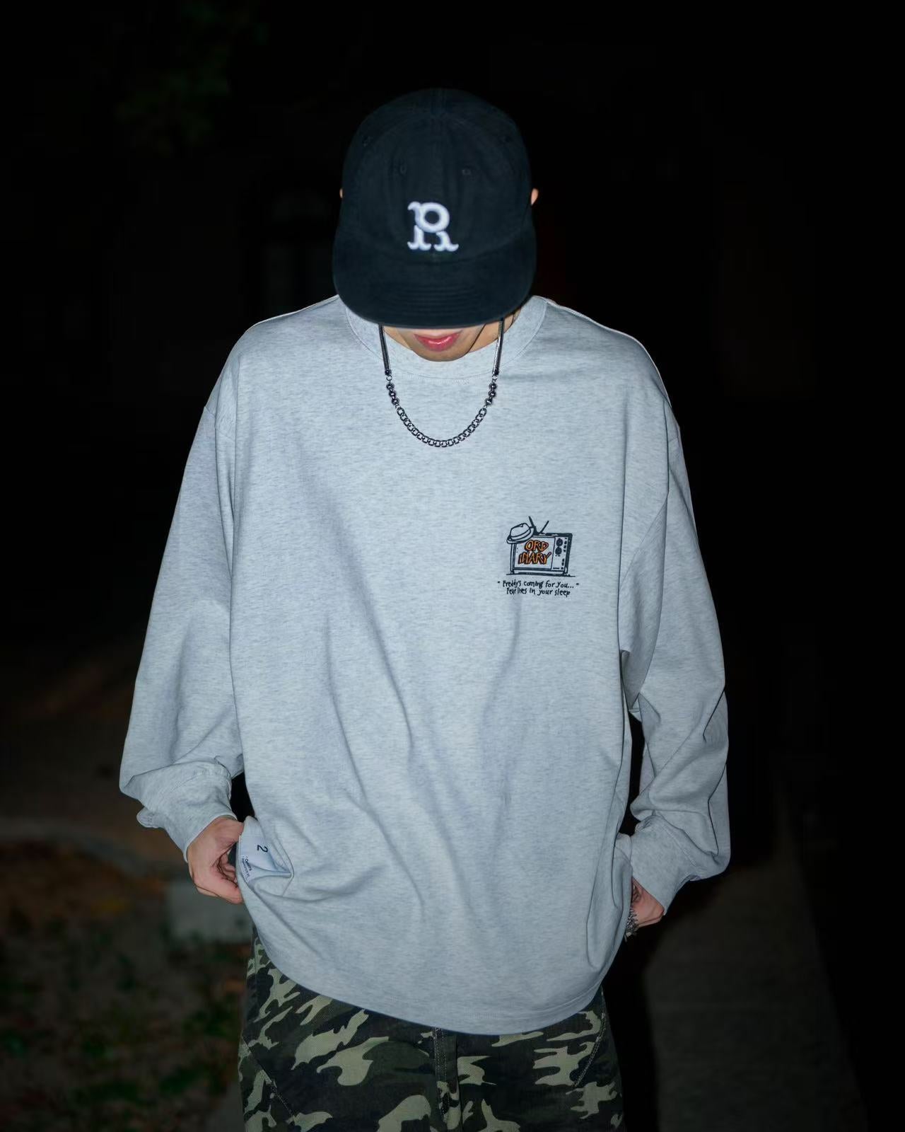 ORDINARY 美式驚慄電影插畫長Tee