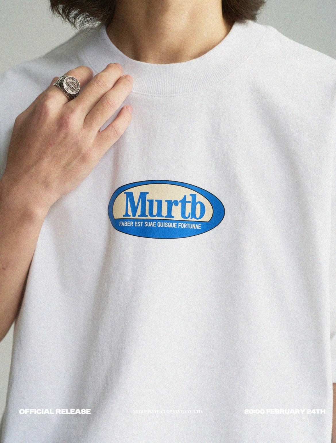 MUD 撞色logo短Tee