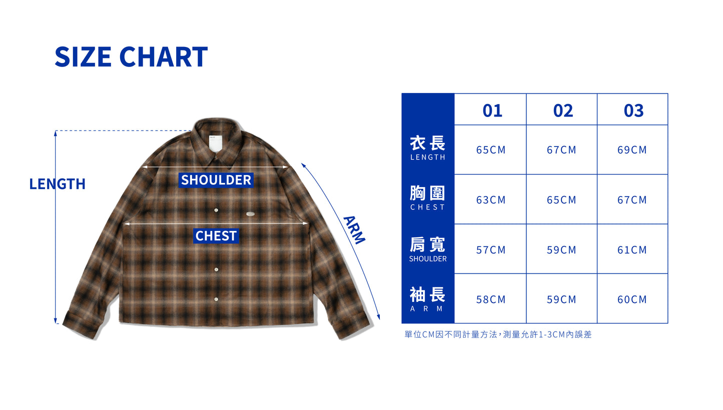 ORDINARY 鐵牌短版格紋襯衫 2.0