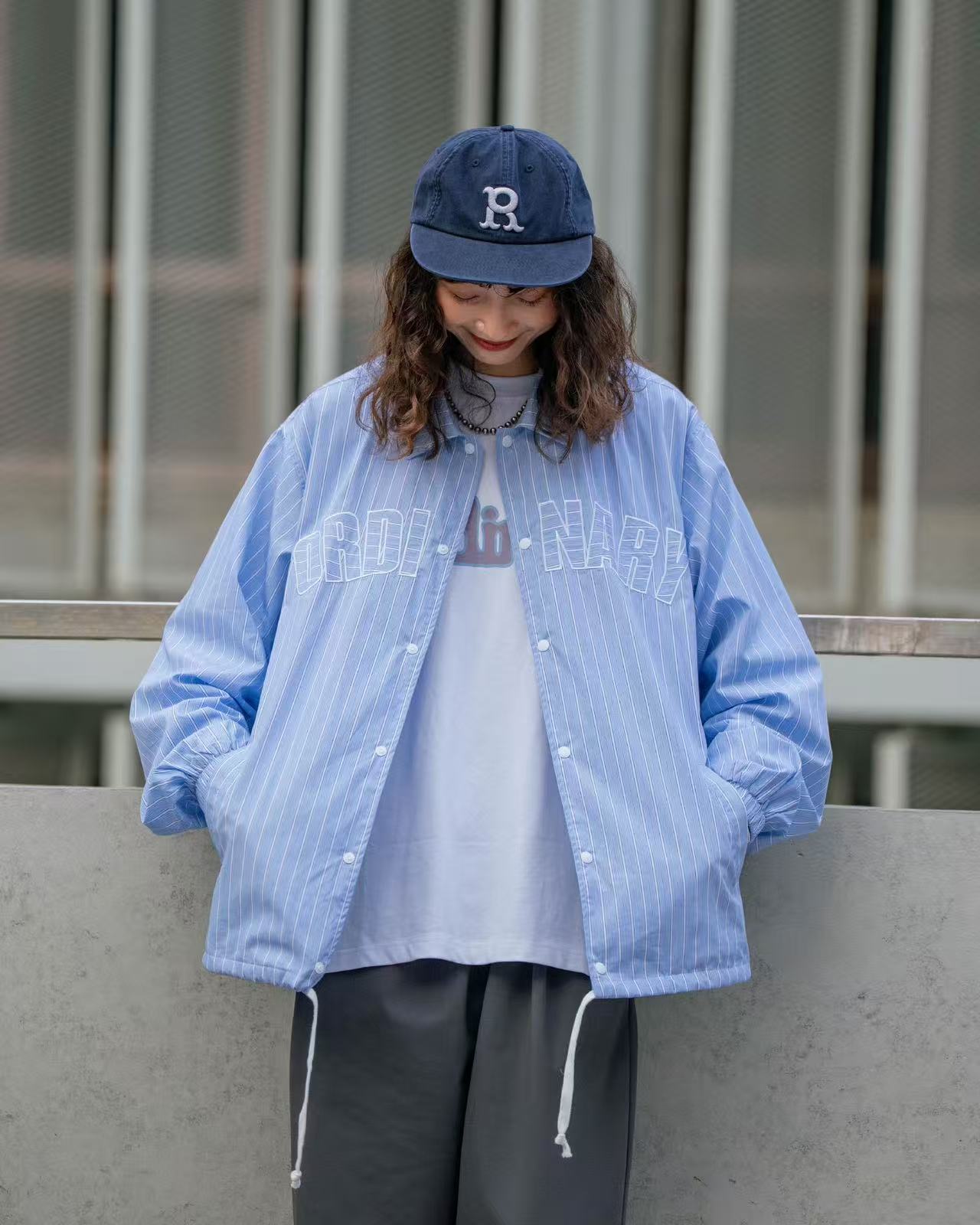 ORDINARY 條紋教練外套